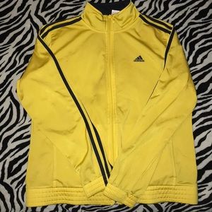 yellow and navy blue adidas jacket